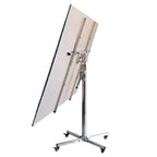 Adjustable Drywall Jack Lift for Ceiling - Drywall Panel Hoist Jack with 4 Lockable Rolling Caster - 110lb Weight Capacity Drywall Lifter Panel Hoist Easy Assembly & Transport(Model B - max H 3.7m/12.