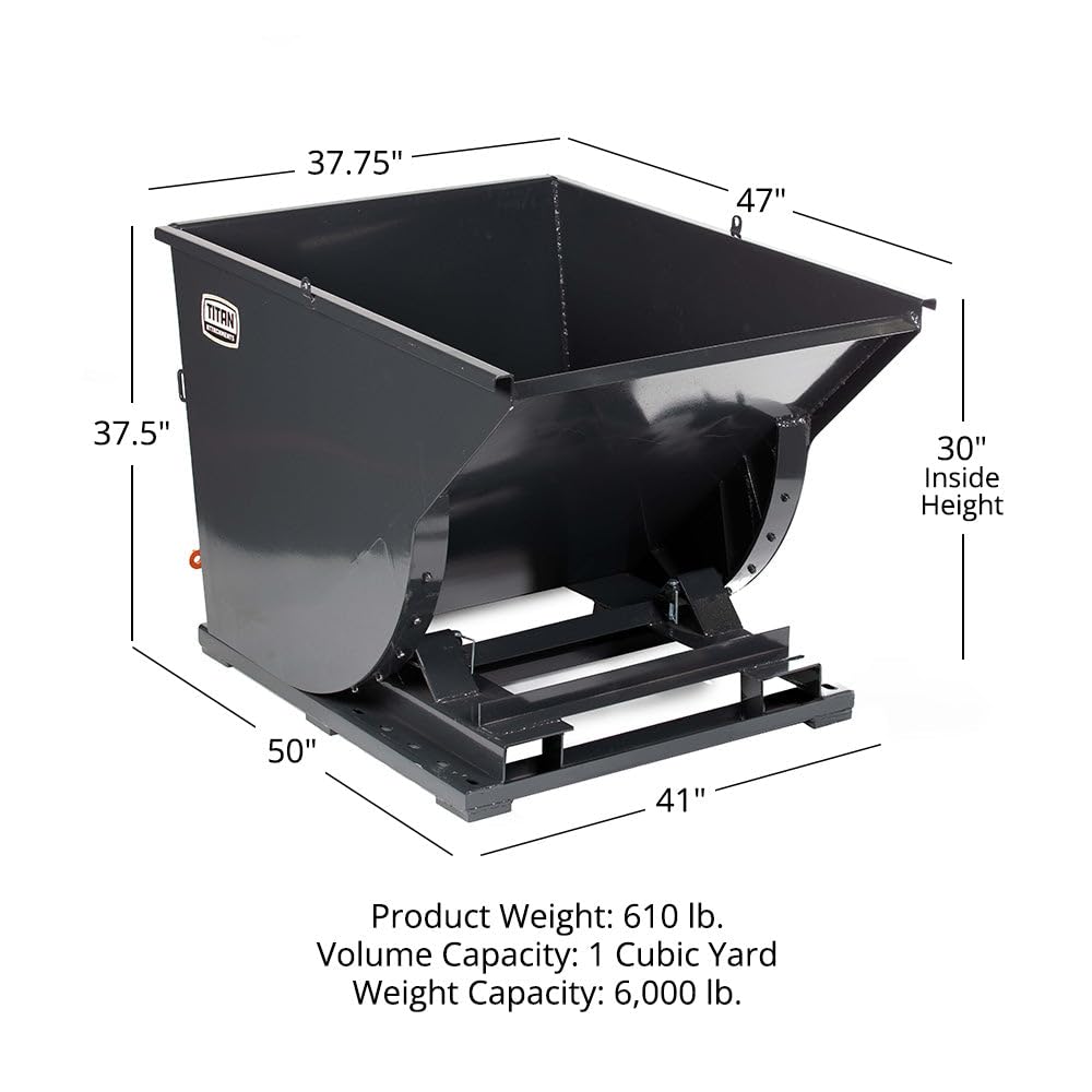 Titan Attachments Self-Dumping Hopper, Fork Lift Operated, Material Handling