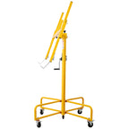 16 FT Drywall Lift Panel, Drywall Panel Hoist Jack Lifter Jack Rolling Caster Wheel Sheetrock Drywall Lift Construction Tools,150 lb Capacity (Yellow)