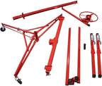 Suitable for 16FT Red Drywall Lift Hoist with Lockable Caster Wheels – Heavy-Duty Panel Jack for Easy Installation of Various Drywall Panels