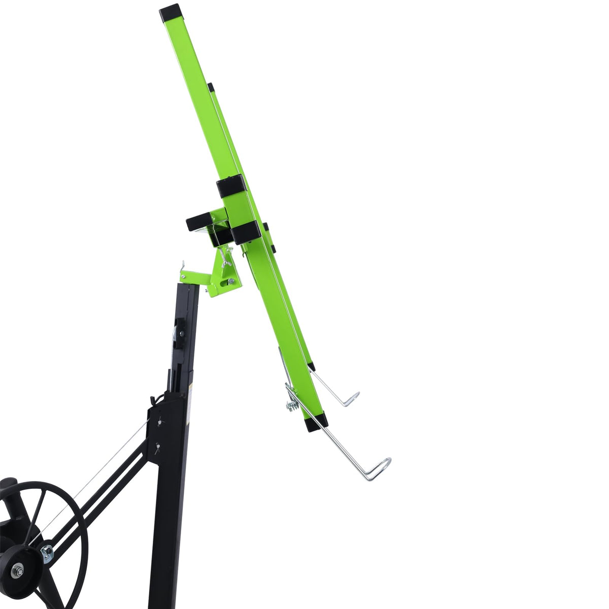 Drywall Lift 11ft Drywall Panel Hoist with Wheels Winch with Brake 150 lbs Load Capacity 11 Foot High Ceiling Drywall Installation Tool Jack Lifter Green