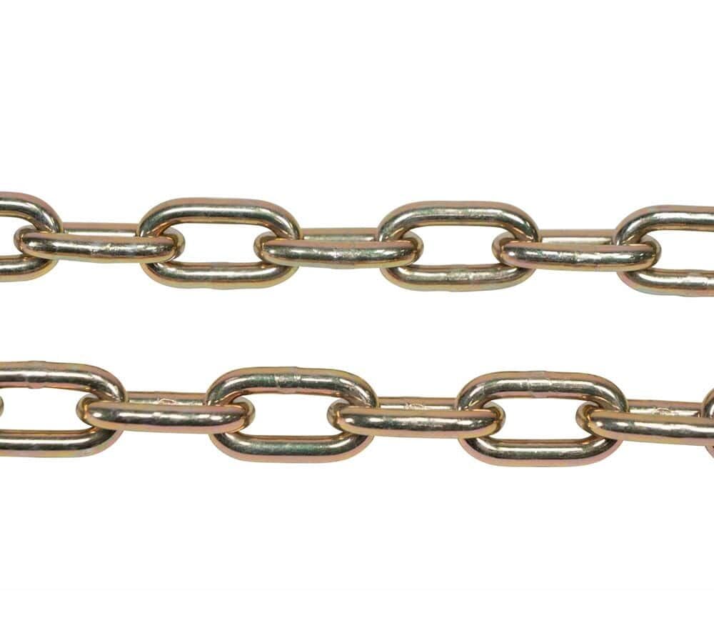 Mytee Products 2 Pack 1/2 Inch x 16 FT Grade 70 Binder Chain with Clevis Grab Hooks - G70 Transport Tow Chain - 11,300 Lbs Working Load Limit