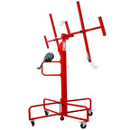 13 FT Drywall Lift, Heavy Duty 150 lb Sheetrock Hoist, Drywall Panel Lift Jack with Adjustable Telescoping Arm, Locking Casters & Tool-Free Assembly, Portable Drywall Panel Lift for Wall Instal