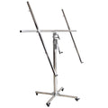 Drywall Lifter Tool, Easy to Move with Casters 3-in-1 Galvanized Steel Pipe Sheetrock Lift Adjustable Telescopic Arm Suitable for Woodworking Construction Tools Residential Commercial(3.7M)