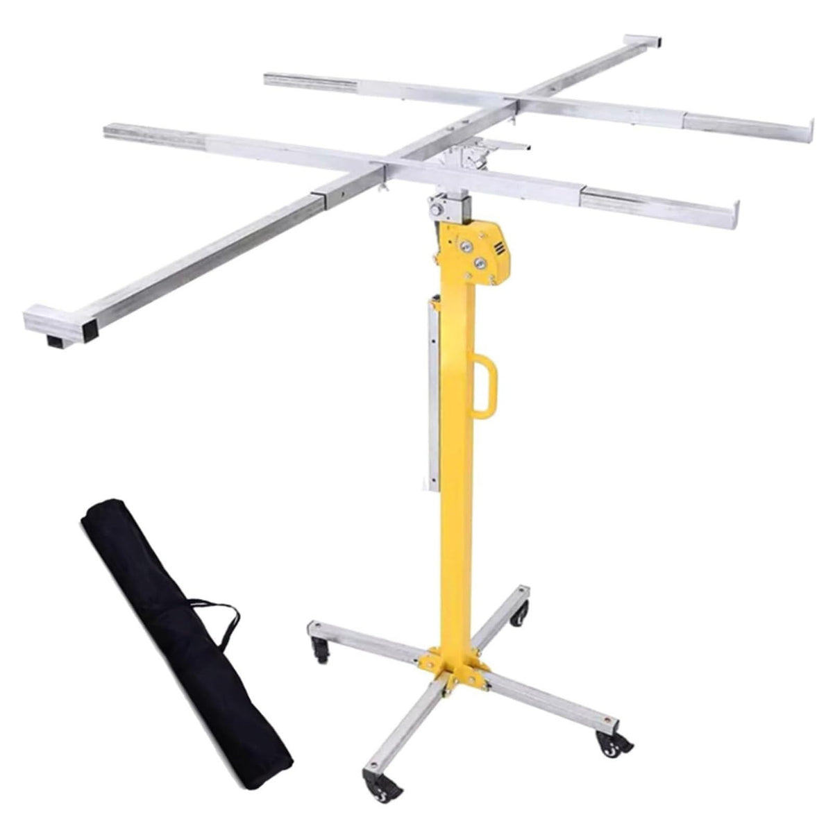 Drywall Lift Panel Manual and Electric Dual Purpose, 3 in 1 Drywall Lift Stable Lifting and Lowering Lift for Ceiling and Walls Tools Sheetrock Lifter Tool with 4 Lockable Wheels 4M(13.1ft)