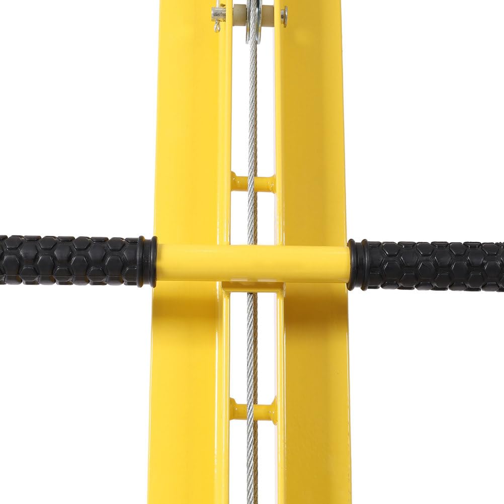 Drywall Lift 10ft Panel Hoist – Heavy Duty Steel Sheetrock Lifter, 150 lbs Load Capacity, 16x4ft Panel Support, Auto-Locking Winch, Easy One-Person Operation, Rolling Casters