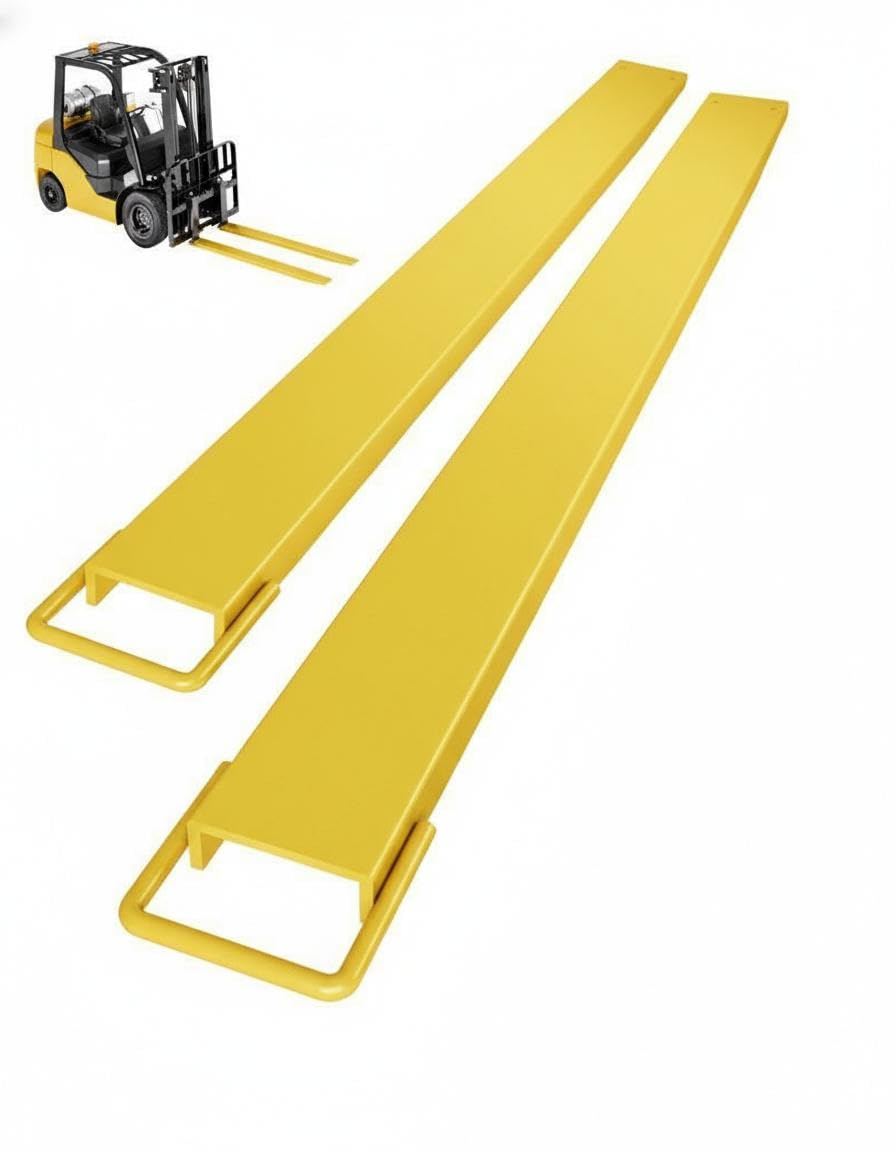 CABIHOME Heavy Duty Steel Forklift Pallet Fork Extensions – 60" and 84" Lengths Available, 5.5" Wide, High Load Capacity, 1 Pair, Reliable Material Handling Attachments