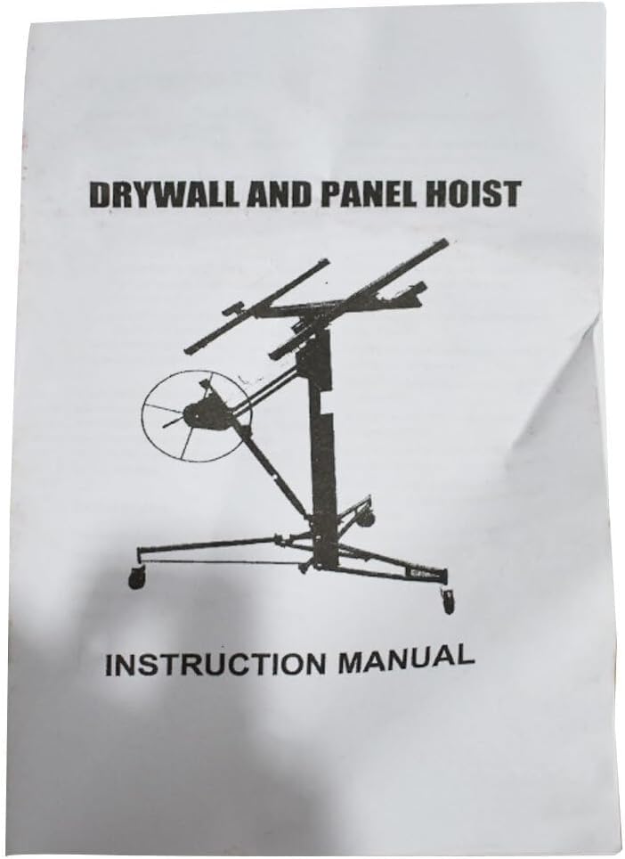 Suitable for 16FT Red Drywall Lift Hoist with Lockable Caster Wheels – Heavy-Duty Panel Jack for Easy Installation of Various Drywall Panels