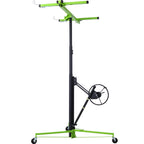 Heavy-Duty Drywall Lift with 150Lb Capacity, 11-Foot Adjustable Hoist for Easy One-Person Operation, Ideal for 4x16 Panels, Resistent Steel Construction in Green and Black, Perfect for Home or