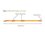 Pallet Puller Bar (with 3.7m Strap). For Forklifts – 74x18 cm Steel Pallet Hook & Polyester Pallet Puller Strap with Steel Hardware – Forklift Pallet Grabber for Pallet Transport