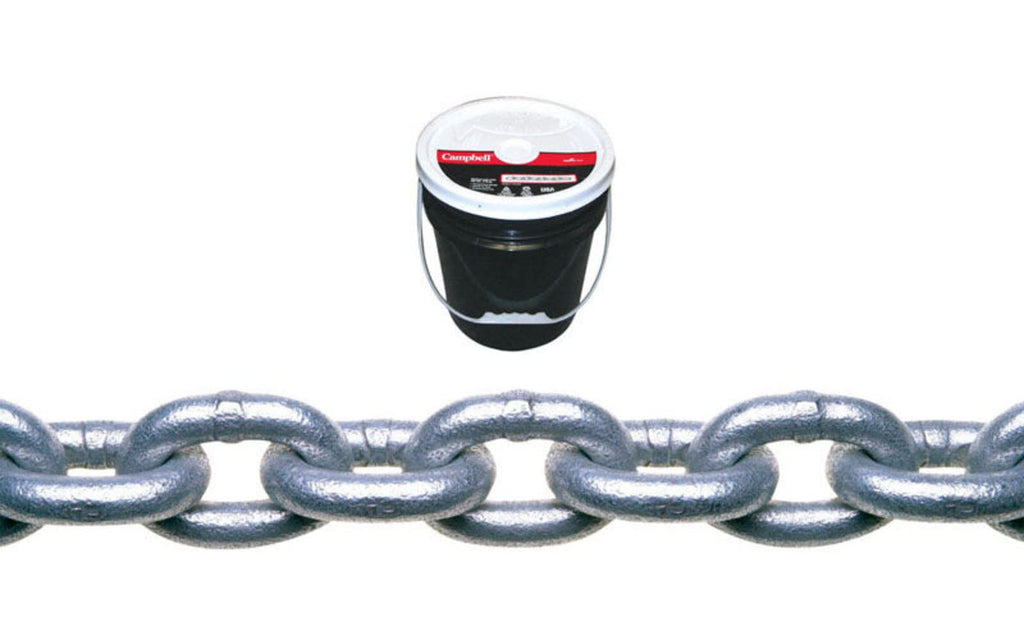 Campbell Chain 1/4 in. Oval Link Carbon Steel Proof Coil Chain 1/4 in. Dia. x 141 ft. L - Total Qty: 1