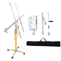 JYHHCYS Three in One Electric Drywall Lift, Heavy Duty Drywall Lift Panel Hoist Jack with Telescopic Arm & 4 Lockable Wheels, Plasterboard Lifter for Home Improvement(Max Height 16.4 ft/5 m)