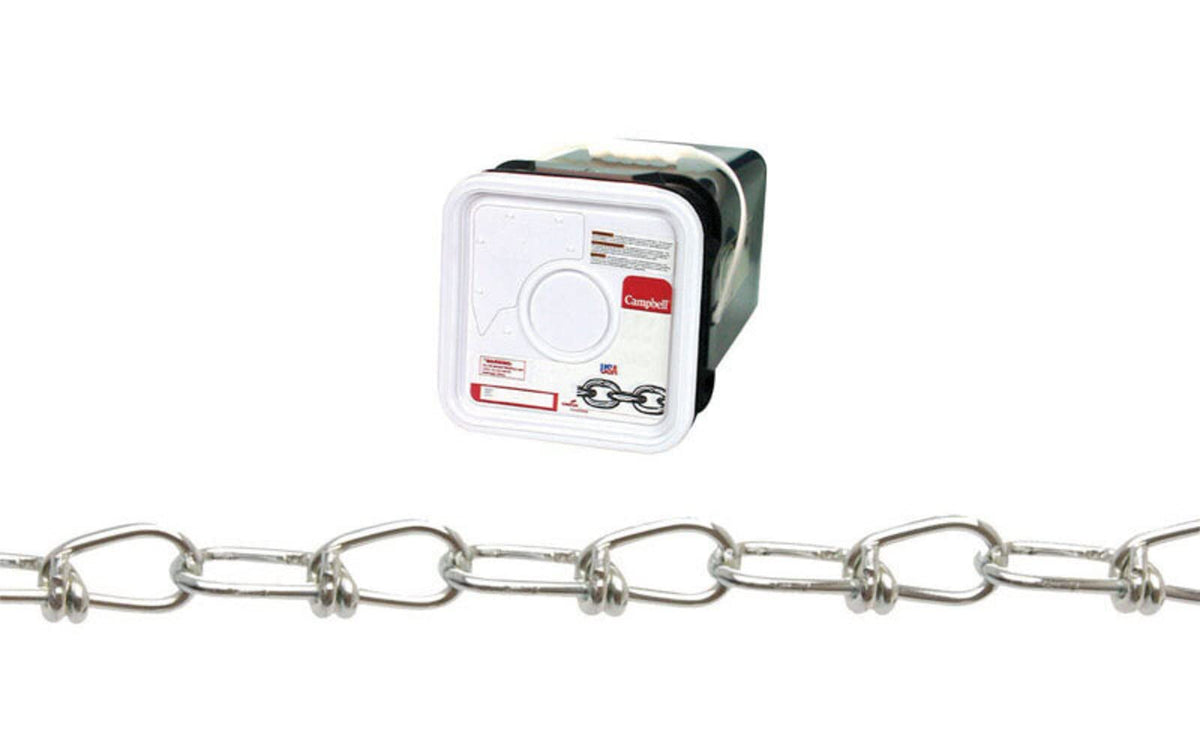 Campbell Chain 2/0 Double Loop Carbon Steel Chain 9/64 in. Dia. x 275 ft. L - Total Qty: 1