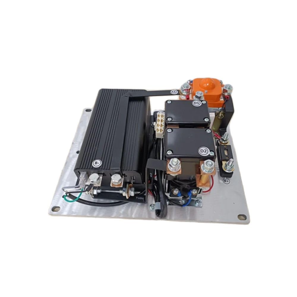 Electric Vehicle Golf Cart Forklift Truck 48V 500A Motor Speed Controller Assembly 1205M 48 Volt 500 Amp with 803 Battery Gauge GE304 Reversing Contactor 0-5K Throttle Pedal (48V with Pedal+Gauge)