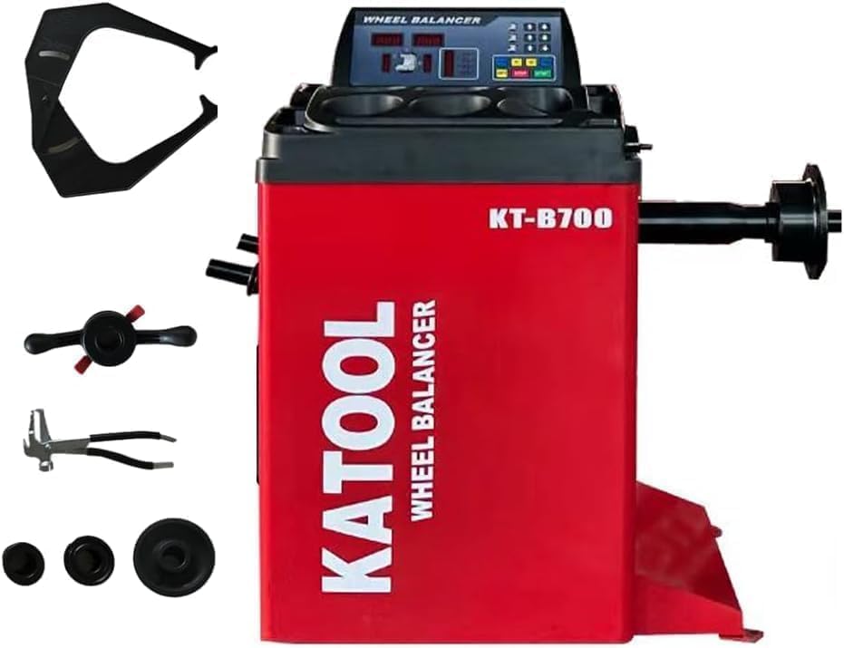 KT-B700 Professional Wheel Balancer Machine, 0.25KW Pure Copper Motor, Auto Rim Detection, ±1g Accuracy, 120V for Garages and Tire Shops (B700)
