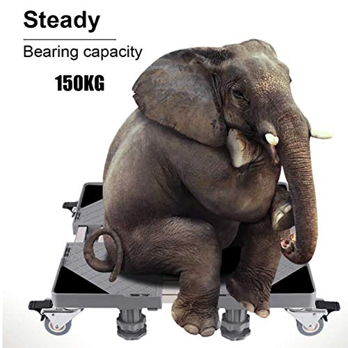 Washing Machine Stand with Wheels, Leveling Legs, 4 Locking Rubber Swivel Wheels and Strong Feet for Washer, Dryer, and Refrigerator Support
