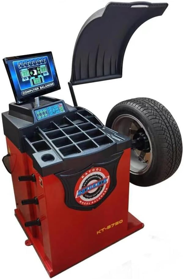 KT-B700 Professional Wheel Balancer Machine, 0.25KW Pure Copper Motor, Auto Rim Detection, ±1g Accuracy, 120V for Garages and Tire Shops (B700)