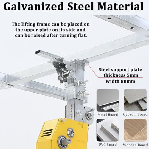 Drywall Lift Heavy-Duty Panel Hoist Tool with Telescopic Arm and Lockable Wheels for Easy Installation
