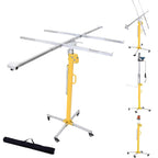 3-in-1 Multi-function Sheetrock Lift with Horizontal Punching Bracket,3mm Thick Steel Frame Supports 110 Lbs,Dual Drive,Collapsible to 117cm for Compact Storage,Perfect for High Ceilings,3.5m