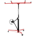 Drywall Lift Panel 11' Lift Drywall Panel Hoist Jack Lifter, Red+Black Steel Black+Red 11Ft Drywall Panel Hoist Home & Commercial Use Versatile