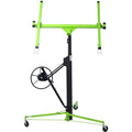 Drywall Lift Panel 11' Lift Drywall Panel Hoist Jack Lifter, Black+Yellow