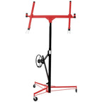 Geelife Drywall Lift Panel 11' Lift Drywall Panel Hoist Jack Lifter, Red+Black - Steel Black+Red - 11Ft Drywall Panel Hoist, Square Tube Base, Red+Black - Home & Commercial Use -