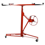 Drywall Lift Panel 11' Lift Drywall Panel Hoist Jack Lifter,red (Red + Iron)