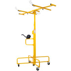 Drywall Lift Panel 13' Lift Drywall Panel Hoist Jack Lifter Jack Rolling Caster Wheel