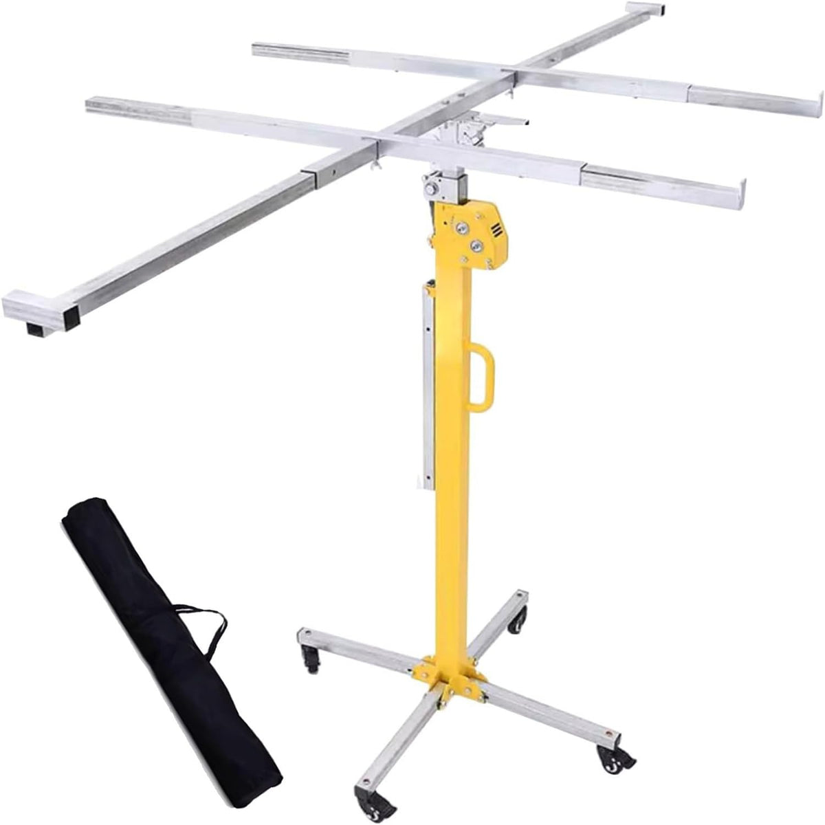 Premium 3-in-1 Ceiling Construction Lift,Heavy 3mm Steel Frame with Powder Coating,5m Max Height,Portable Foldable Design,Perfect for Drywall,Panels Installation,4m