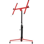 Drywall Lift Panel 11' Lift Drywall Panel Hoist Jack Lifter, Red+Black Steel Black+Red 11Ft Drywall Panel Hoist Home & Commercial Use Versatile