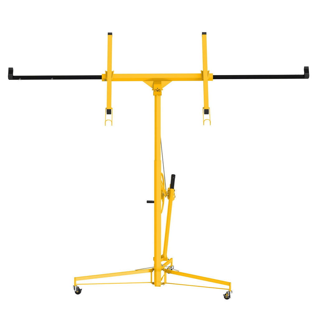 11FT Drywall Lift 150lb, 360 Swivel & 60 Tilt, Tool-Free, 3 Locking Casters