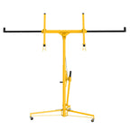 11FT Drywall Lift 150lb, 360 Swivel & 60 Tilt, Tool-Free, 3 Locking Casters