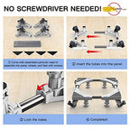 Washing Machine Stand with Wheels, Leveling Legs, 4 Locking Rubber Swivel Wheels and Strong Feet for Washer, Dryer, and Refrigerator Support