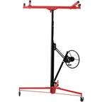 Drywall Lift Panel 11' Lift Drywall Panel Hoist Jack Lifter, Red+Black Steel Black+Red 11Ft Drywall Panel Hoist Home & Commercial Use Versatile