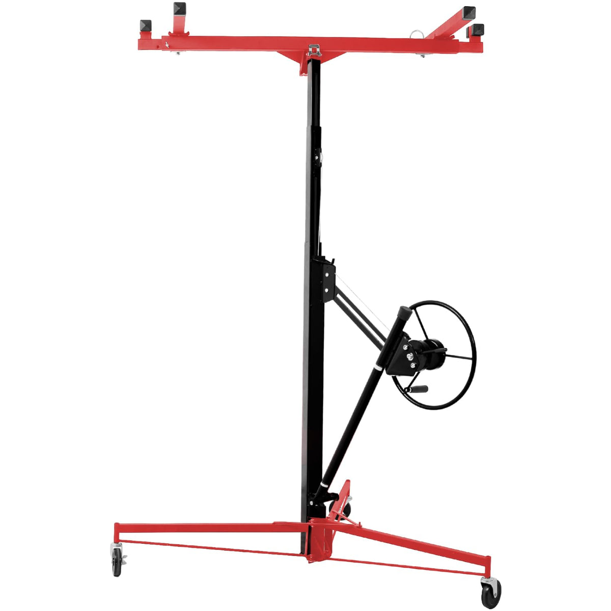 Geelife Drywall Lift Panel 11' Lift Drywall Panel Hoist Jack Lifter, Red+Black - Steel Black+Red - 11Ft Drywall Panel Hoist, Square Tube Base, Red+Black - Home & Commercial Use -