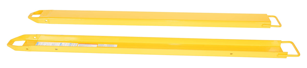 Vestil FE-6-84 Steel Fork Extensions 6 in. x 84 in. 4,000 Lb. Capacity Yellow