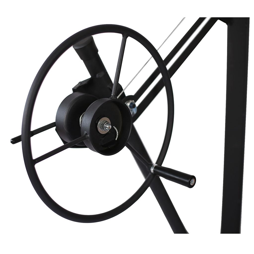 13 FT Drywall Lift, 150 lb Heavy Duty Drywall Panel Hoist with Adjustable Telescoping Ar and Lockable Wheels, Built-In Winch Brake, Collapsible Drywall Lift for Ceiling & Wall Installation,Blac