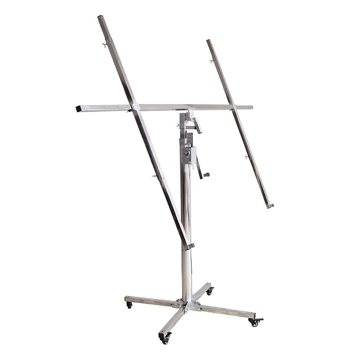 Drywall Lift Stainless Steels Board Lifter for Drywall, 4 Wheels Plasterboard Ceiling Hoist for Construction, Rolling Saving Labor Sheetrock Jack Lift Tools(2.8m(9ft))