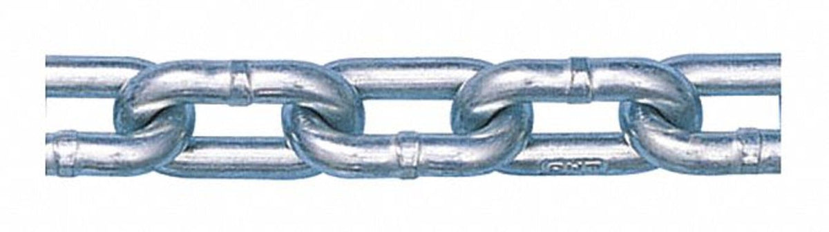 Peerless 5610247 Grade 30 Low Carbon Steel Proof Coil Chain in Drum, Hot Galvanized, 1/4" Trade, 0.274" Wire Diameter, 800' length, 1300 lbs Load Capacity