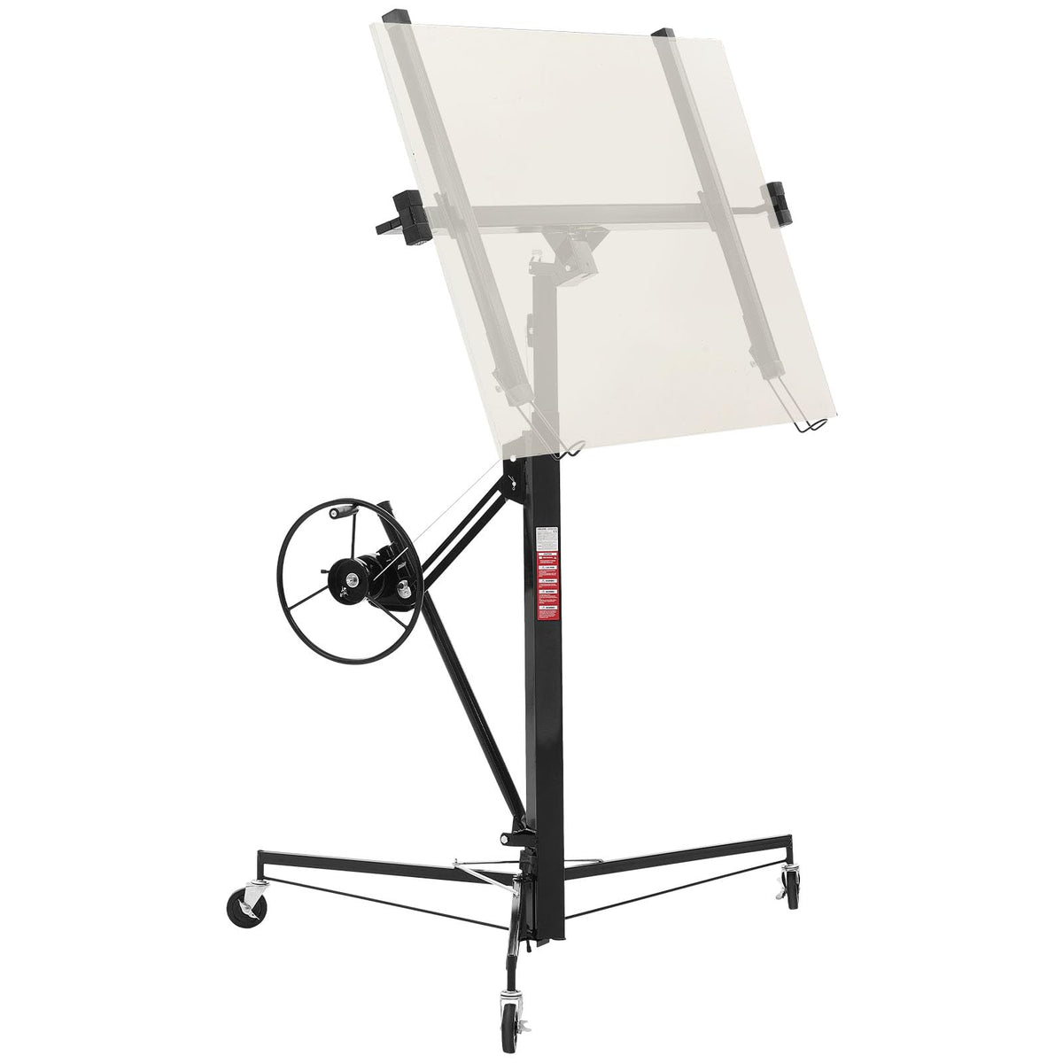 VEVOR 11ft Drywall Lift Heavy-Duty 150 lbs Mobile Sheetrock Hoist Yellow