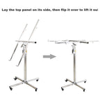 Drywall Lifter Tool, Easy to Move with Casters 3-in-1 Galvanized Steel Pipe Sheetrock Lift Adjustable Telescopic Arm Suitable for Woodworking Construction Tools Residential Commercial(3.7M)