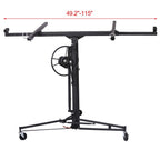 11' Drywall Rolling Lifter Panel,150lb Weight Capacity Panel Hoist Jack Tool Jack Lifter with Adjustable Telescopic Arm and 3 Lockable Wheels - Easy Assembly,Ideal for DIY and Home Renovation