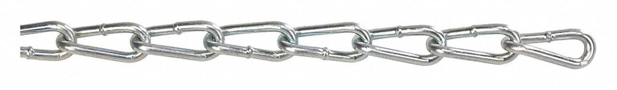 Peerless 6010232 Low Carbon Steel Straight Link Machine Chain, Zinc Plated, #2 Trade, 0.148" Diameter, 100' Length, 325 lbs Load Capacity
