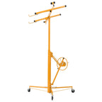VEVOR 11ft Drywall Lift Heavy-Duty 150 lbs Mobile Sheetrock Hoist Yellow