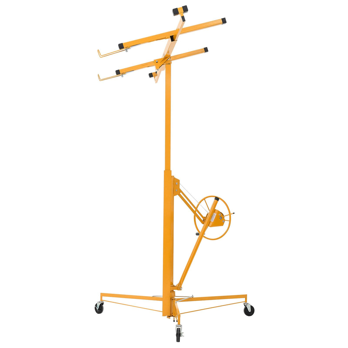 VEVOR 11ft Drywall Lift Heavy-Duty 150 lbs Mobile Sheetrock Hoist Yellow