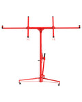 11Ft Drywall Lift, Heavy-Duty 150 Lbs Sheetrock Hoist with Adjustable Telescoping Arm, Lockable Wheels, Drywall Lifter Panel Jack Hoist Tools Ideal for Ceiling & Wall Installation, Red