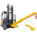 2 Ton (4400 lbs) Forklift Jib Boom Attachment, 63-98in Adjustable Telescopic Lifting Crane Arm, One Hook, Heavy Duty Forklift Extension for Material Handling, Towing & Lifting Equipment