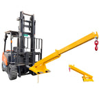 2 Ton (4400 lbs) Forklift Jib Boom Attachment, 63-98in Adjustable Telescopic Lifting Crane Arm, One Hook, Heavy Duty Forklift Extension for Material Handling, Towing & Lifting Equipment