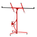 Heavy Duty 11FT Drywall Lift – 150LB Capacity, 360° Swivel & 60° Tilt, Lockable Casters, Tool-Complimentary Setup for Ceiling Installation – Orange + Black