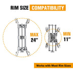 4-Piece, Car Wheel Alignment Tool Clamp, 3D Display, Wheel Alignment Balancing Tools, Wheel Clamp, Fits 11-24-Inch Rims